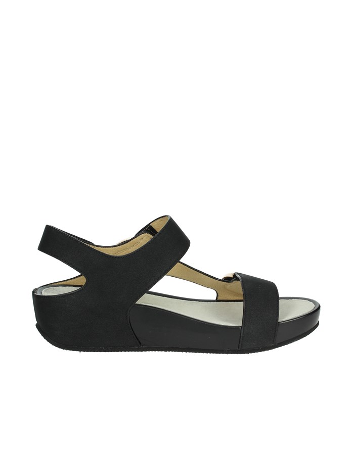 SANDALI CON ZEPPA SA1057-C9 NERO