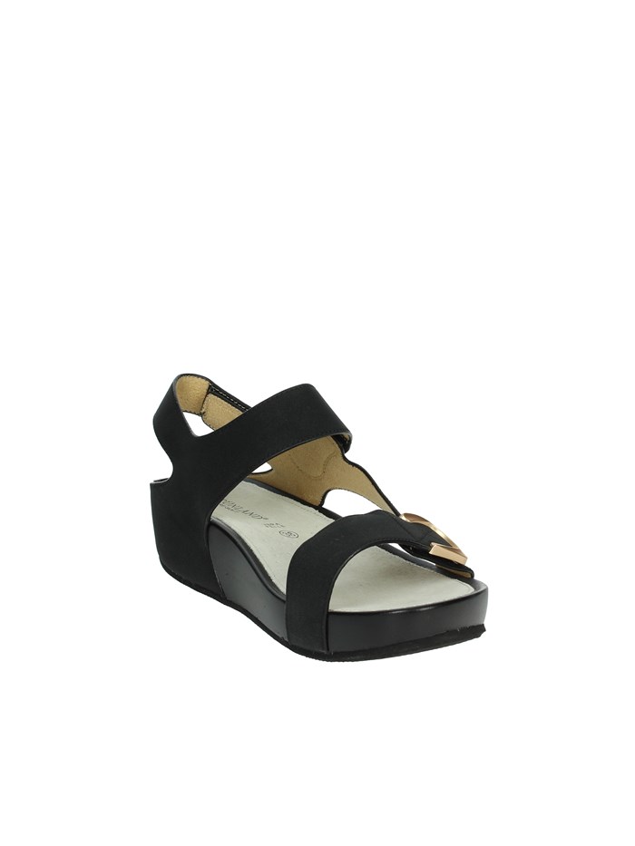 SANDALI CON ZEPPA SA1057-C9 NERO