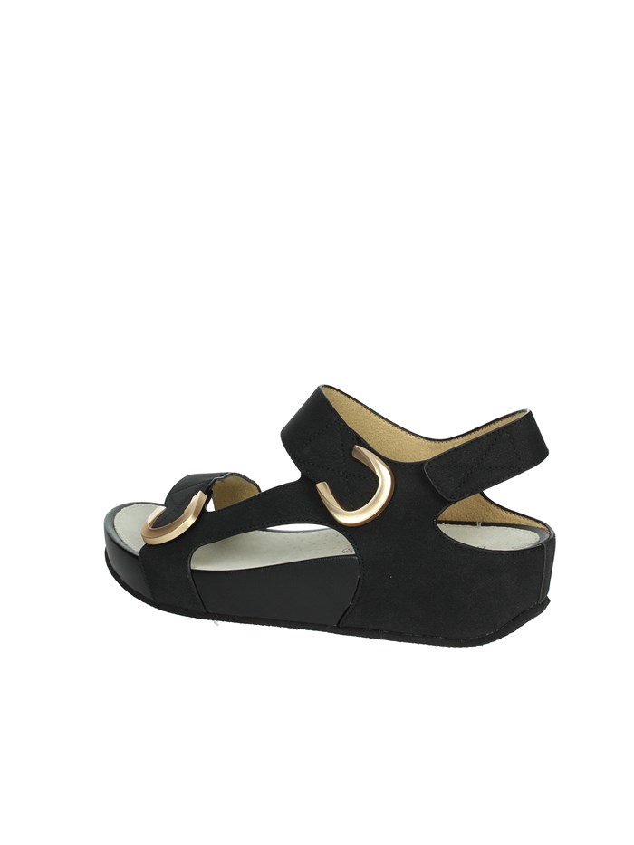 SANDALI CON ZEPPA SA1057-C9 NERO
