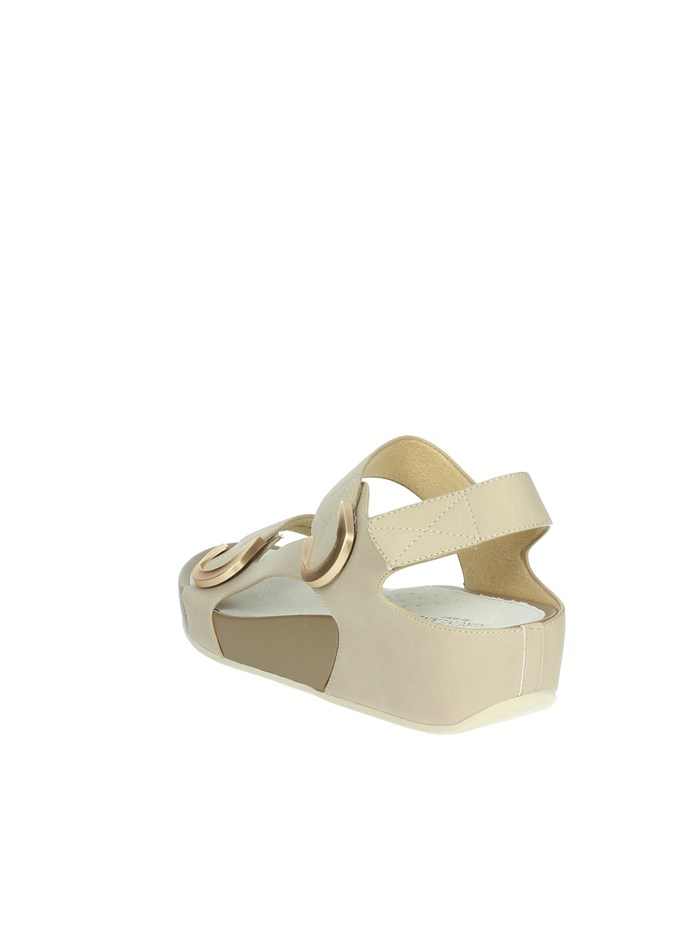 SANDALI CON ZEPPA SA1057-C9 BEIGE