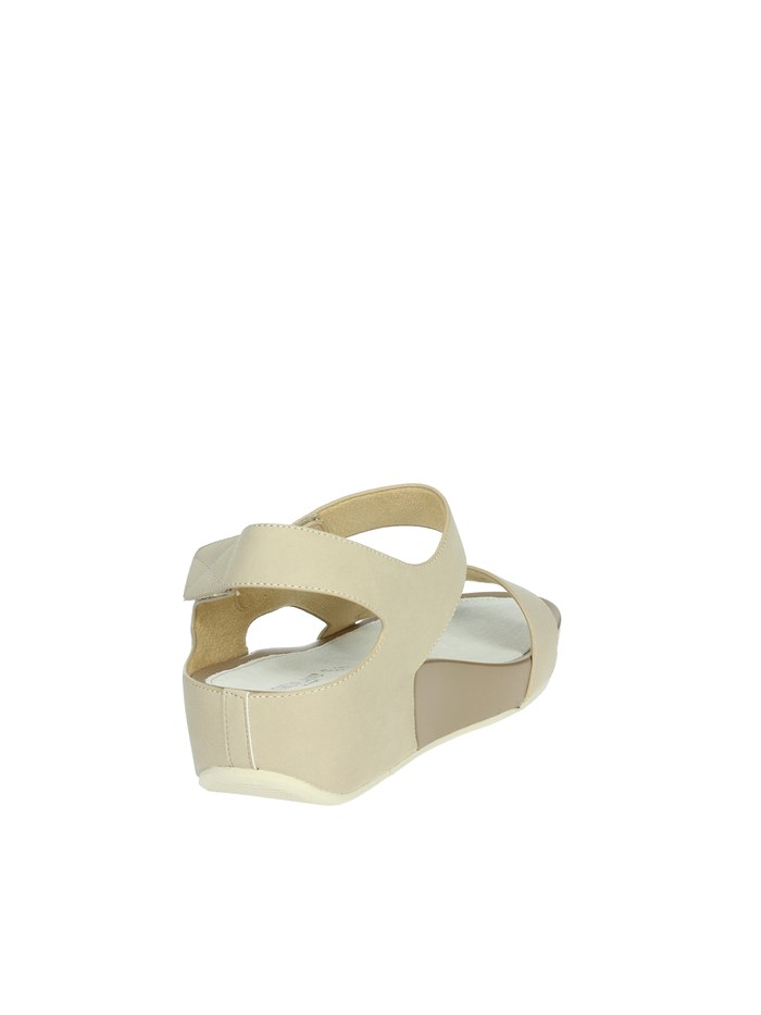 SANDALI CON ZEPPA SA1057-C9 BEIGE