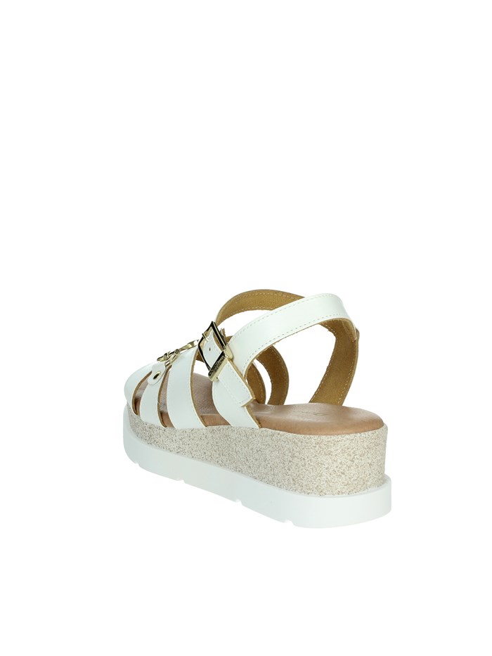 SANDALI CON ZEPPA 255682DP BIANCO