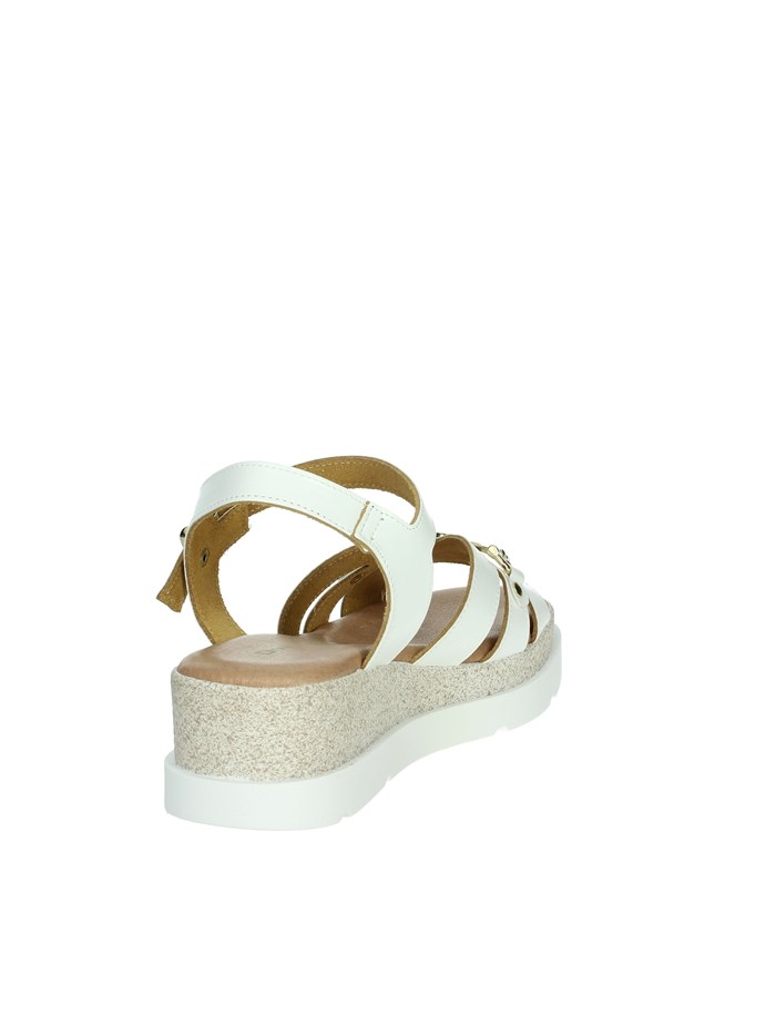 SANDALI CON ZEPPA 255682DP BIANCO