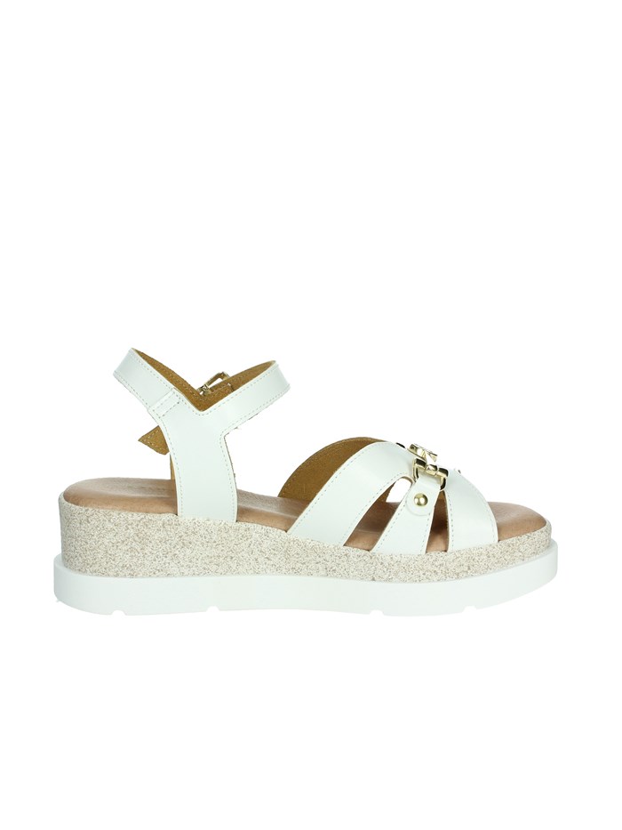 SANDALI CON ZEPPA 255682DP BIANCO