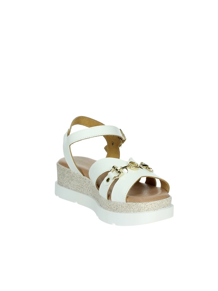 SANDALI CON ZEPPA 255682DP BIANCO