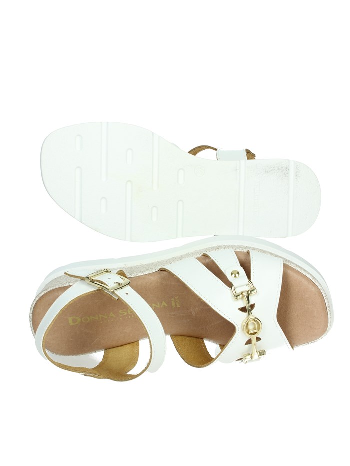 SANDALI CON ZEPPA 255682DP BIANCO