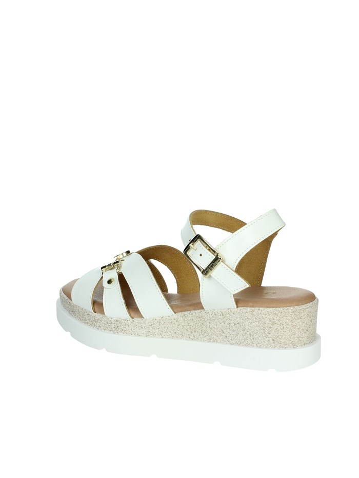 SANDALI CON ZEPPA 255682DP BIANCO