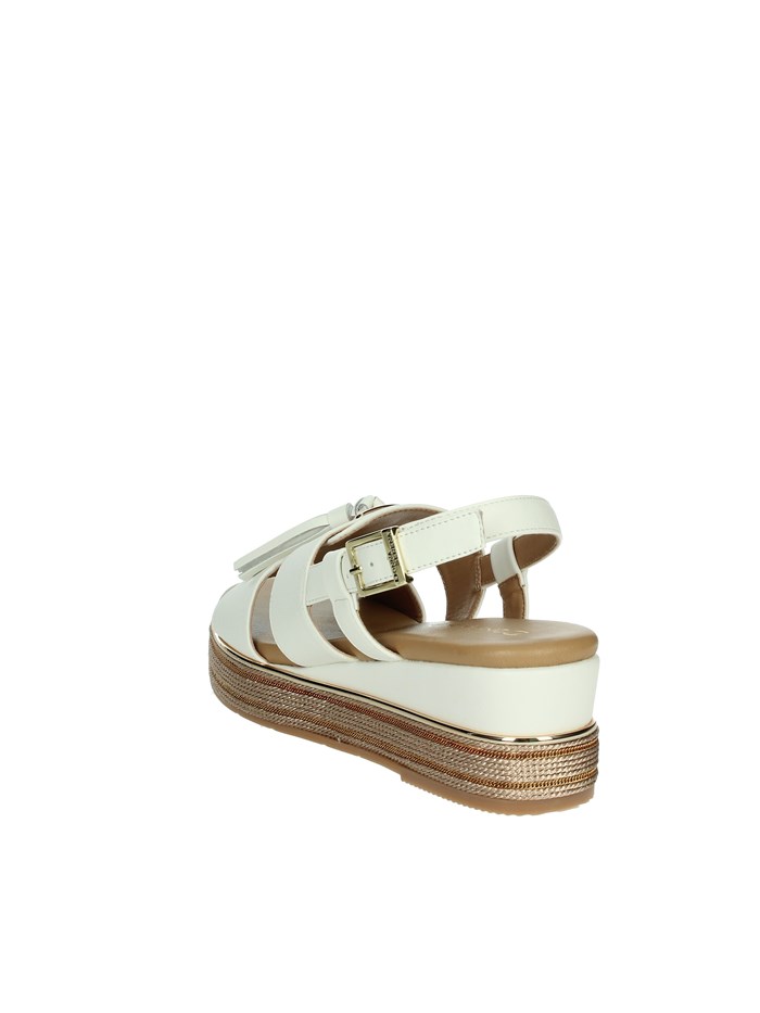 SANDALI CON ZEPPA 165694DM BIANCO
