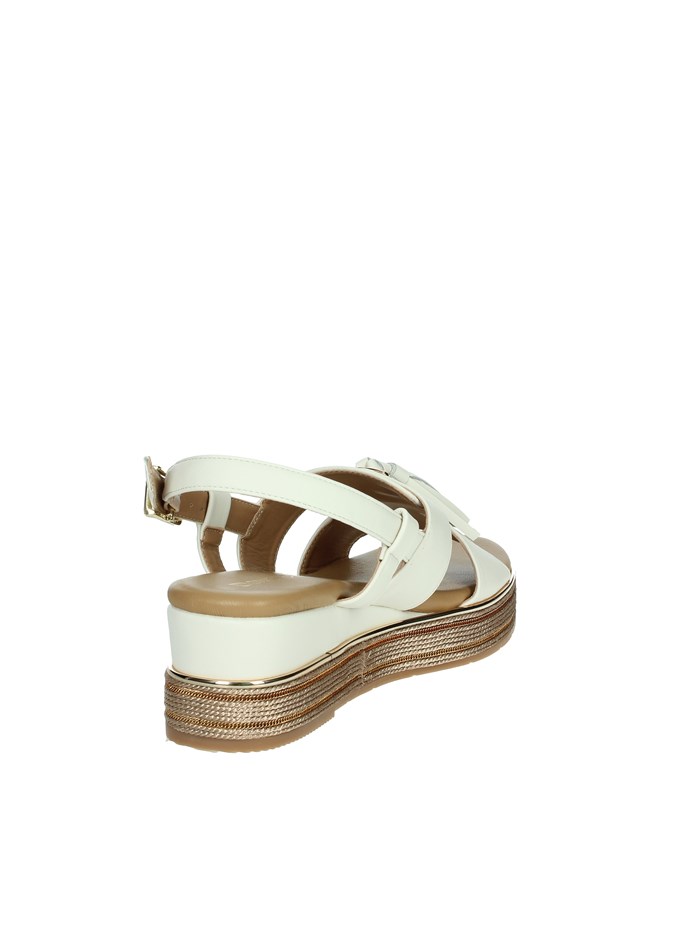 SANDALI CON ZEPPA 165694DM BIANCO