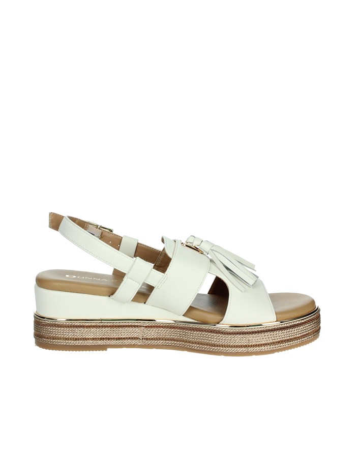 SANDALI CON ZEPPA 165694DM BIANCO