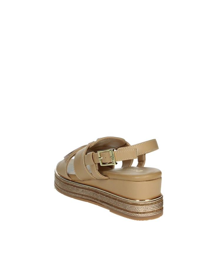 SANDALI CON ZEPPA 165694DM CUOIO