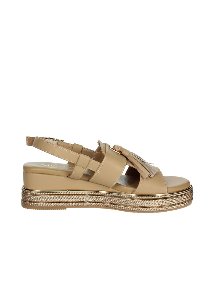 SANDALI CON ZEPPA 165694DM CUOIO