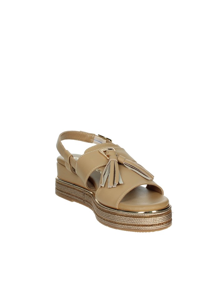 SANDALI CON ZEPPA 165694DM CUOIO
