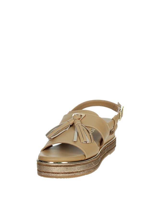 SANDALI CON ZEPPA 165694DM CUOIO