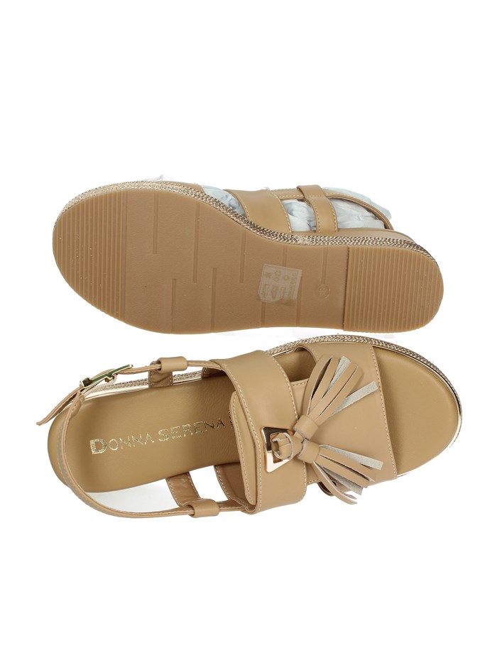 SANDALI CON ZEPPA 165694DM CUOIO