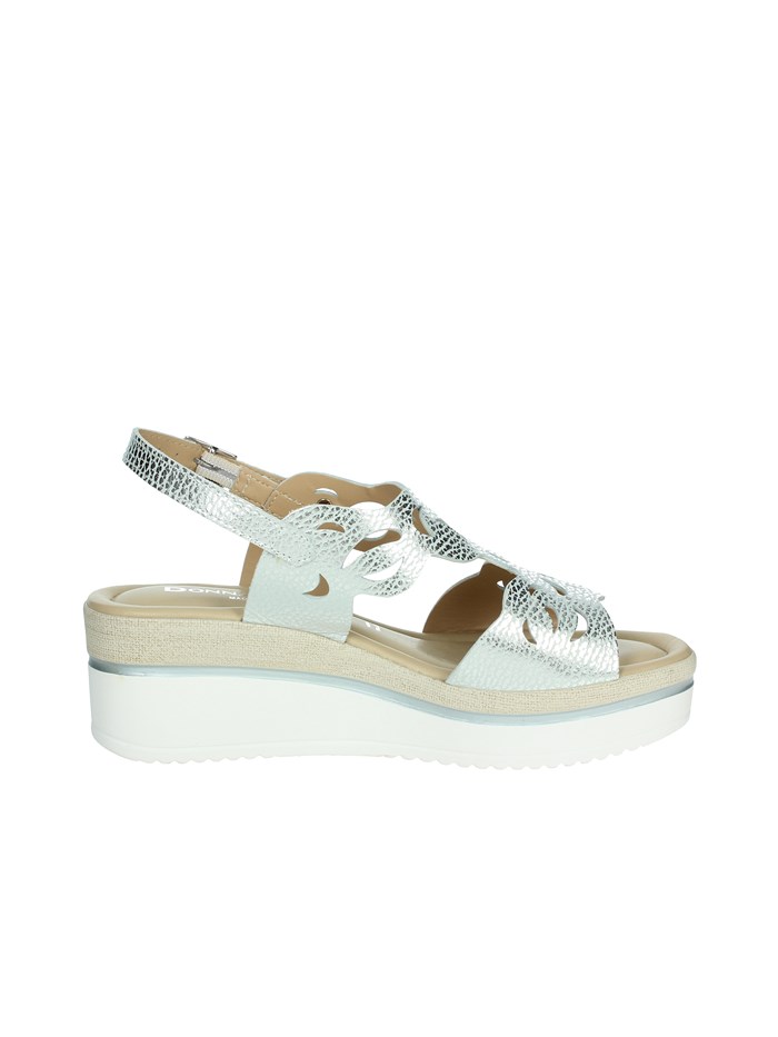 SANDALI CON ZEPPA 195218DP ARGENTO