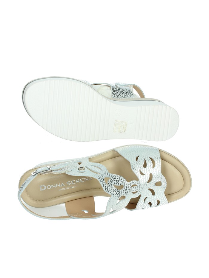 SANDALI CON ZEPPA 195218DP ARGENTO