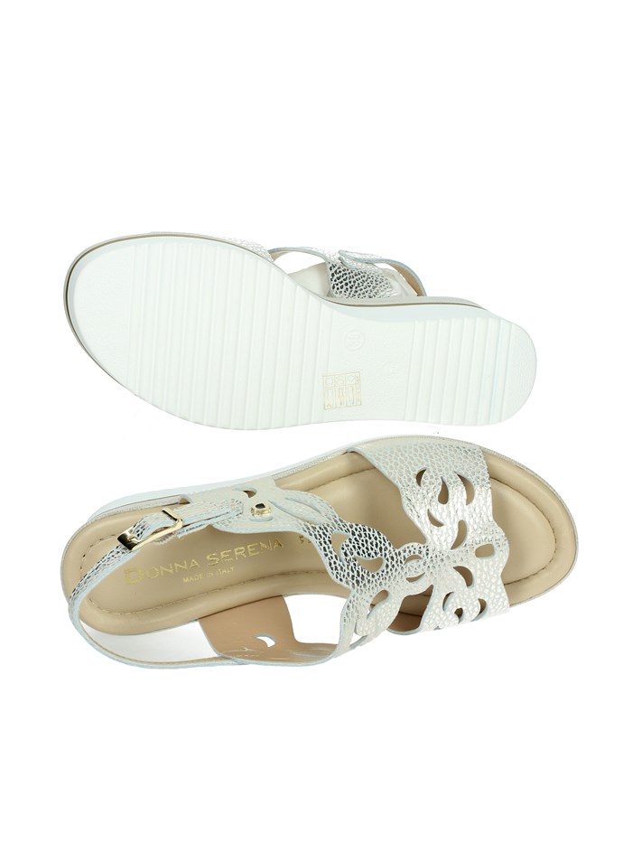 SANDALI CON ZEPPA 195218DP PLATINO