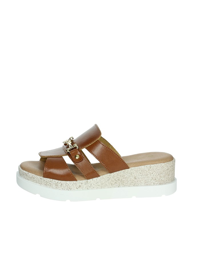 CIABATTE CON ZEPPA 255684DP CUOIO