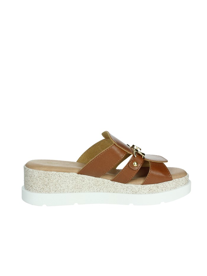 CIABATTE CON ZEPPA 255684DP CUOIO