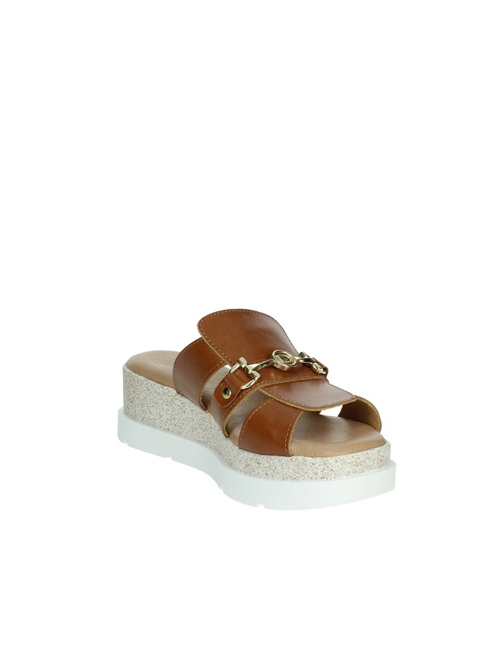 CIABATTE CON ZEPPA 255684DP CUOIO