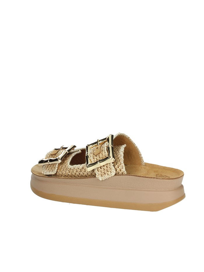 CIABATTE CON ZEPPA S1111 BAMBOO CUOIO