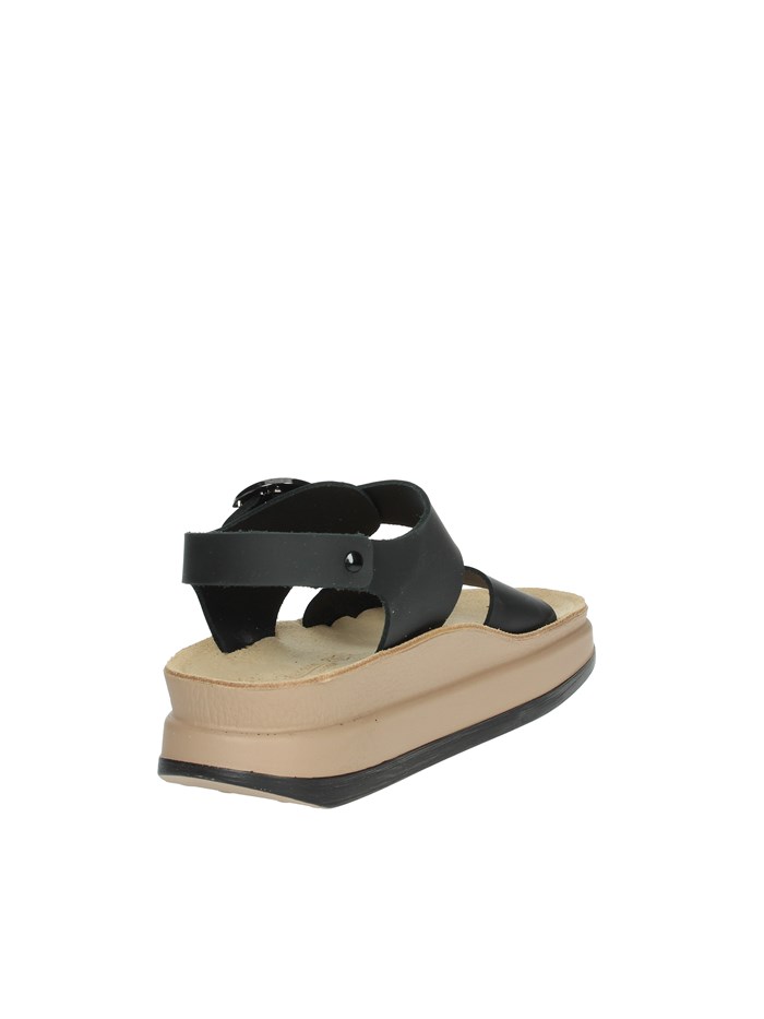 SANDALI CON ZEPPA S1110 JUNIA NERO