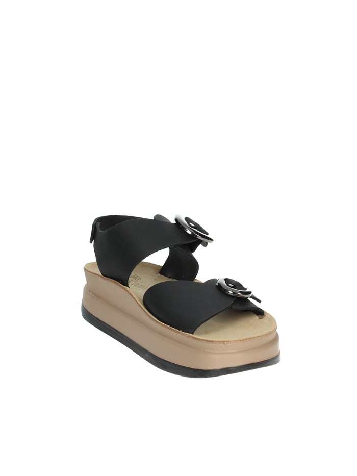 SANDALI CON ZEPPA S1110 JUNIA NERO