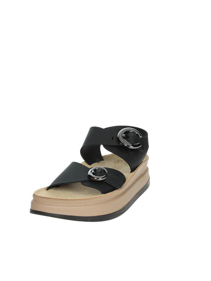 SANDALI CON ZEPPA S1110 JUNIA NERO