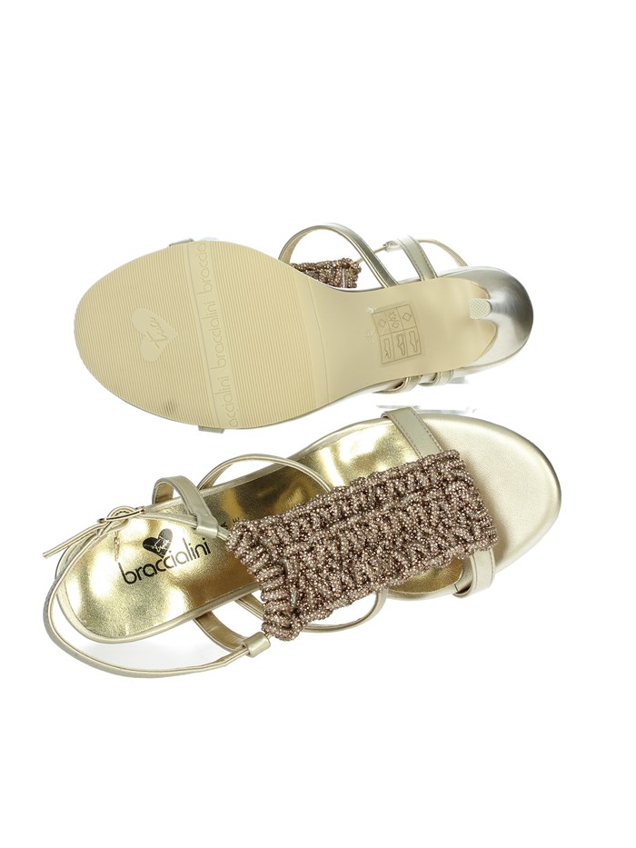 SANDALI CON TACCO BA8 ORO