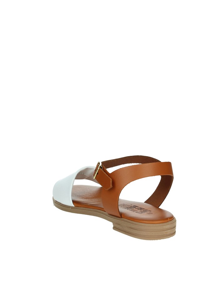 SANDALI BASSI 16250 BIANCO/CUOIO