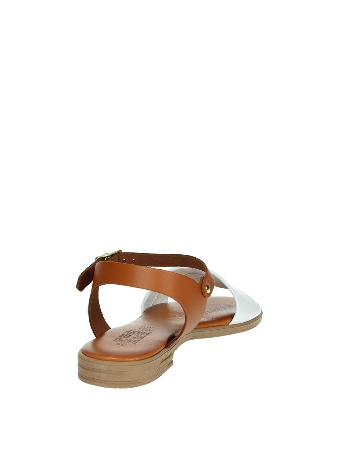 SANDALI BASSI 16250 BIANCO/CUOIO