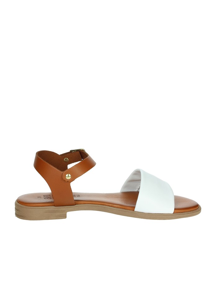 SANDALI BASSI 16250 BIANCO/CUOIO