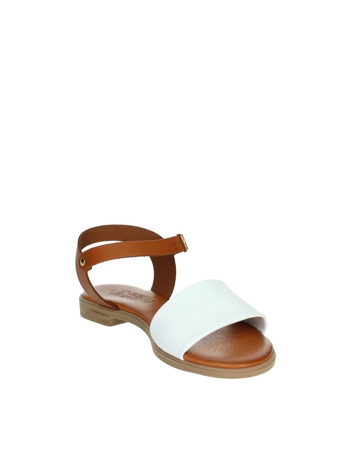 SANDALI BASSI 16250 BIANCO/CUOIO