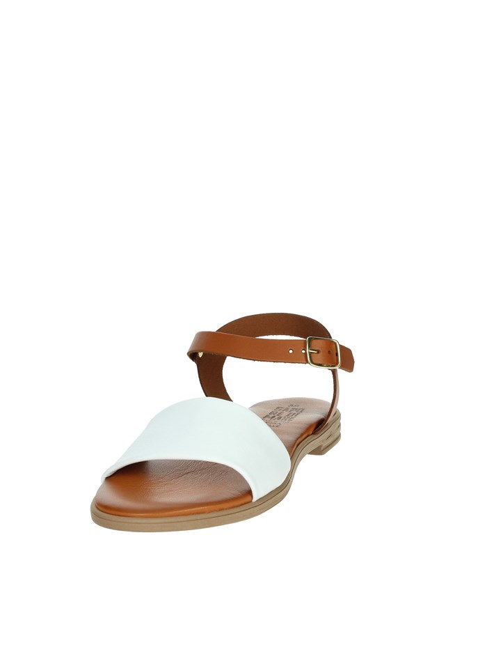 SANDALI BASSI 16250 BIANCO/CUOIO