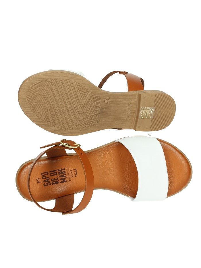 SANDALI BASSI 16250 BIANCO/CUOIO