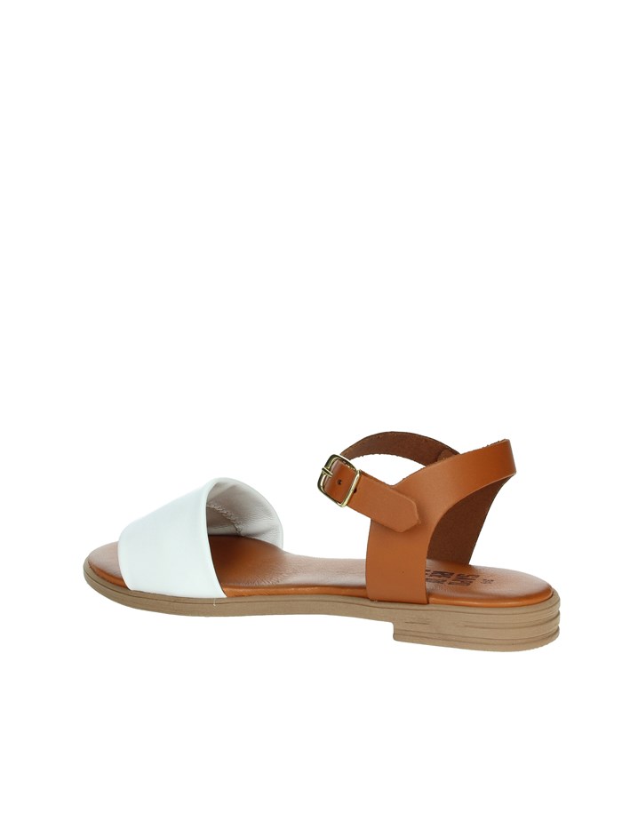 SANDALI BASSI 16250 BIANCO/CUOIO