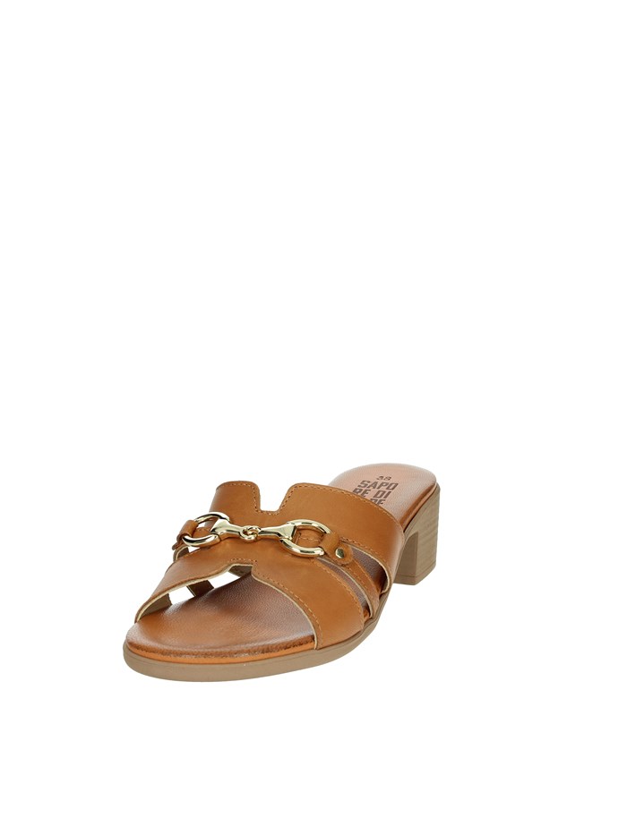 CIABATTE CON TACCO 16379 CUOIO