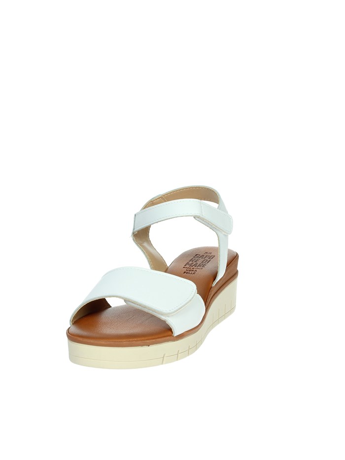 SANDALI CON ZEPPA 16552 BIANCO