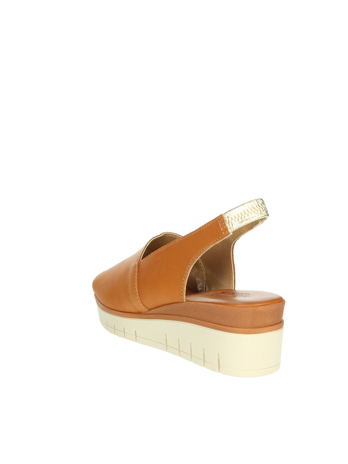 SANDALI CON ZEPPA 16490 CUOIO