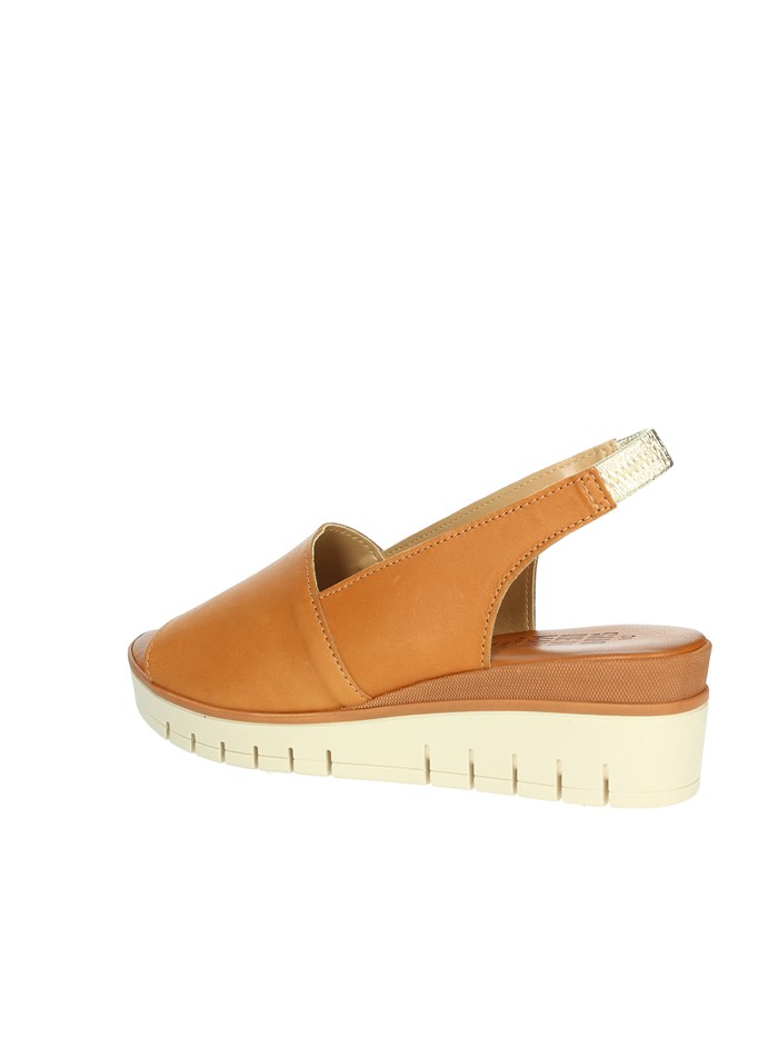 SANDALI CON ZEPPA 16490 CUOIO