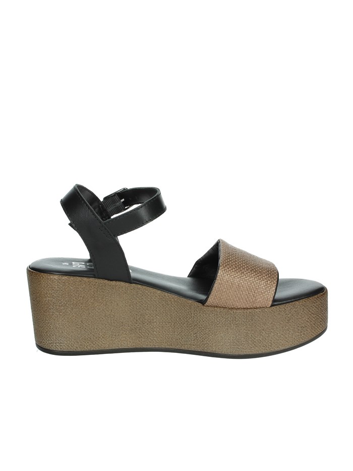 SANDALI CON ZEPPA 16428 MARRONE