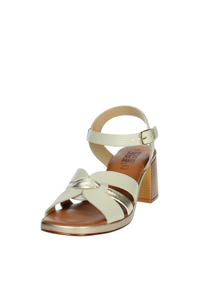 SANDALI CON TACCO 16408 BEIGE/ORO