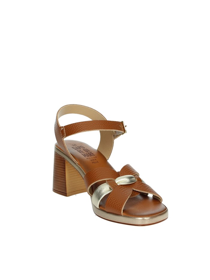 SANDALI CON TACCO 16408 CUOIO