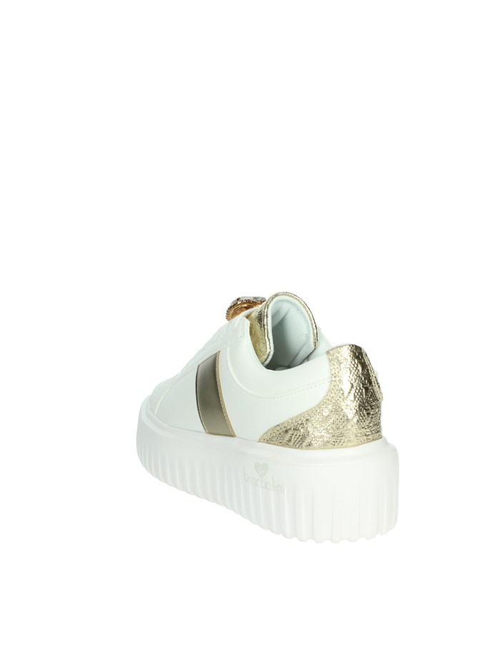 SNEAKERS BASSA BA126 BIANCO/ORO