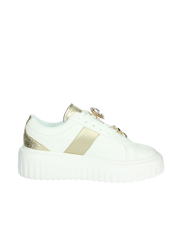 SNEAKERS BASSA BA126 BIANCO/ORO