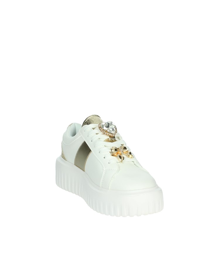 SNEAKERS BASSA BA126 BIANCO/ORO