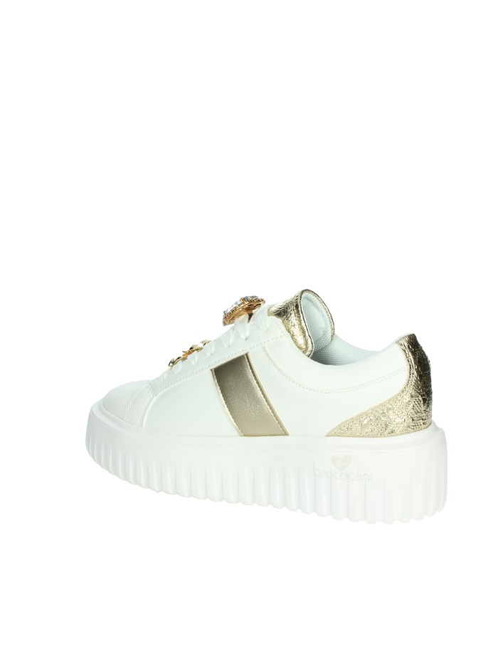SNEAKERS BASSA BA126 BIANCO/ORO