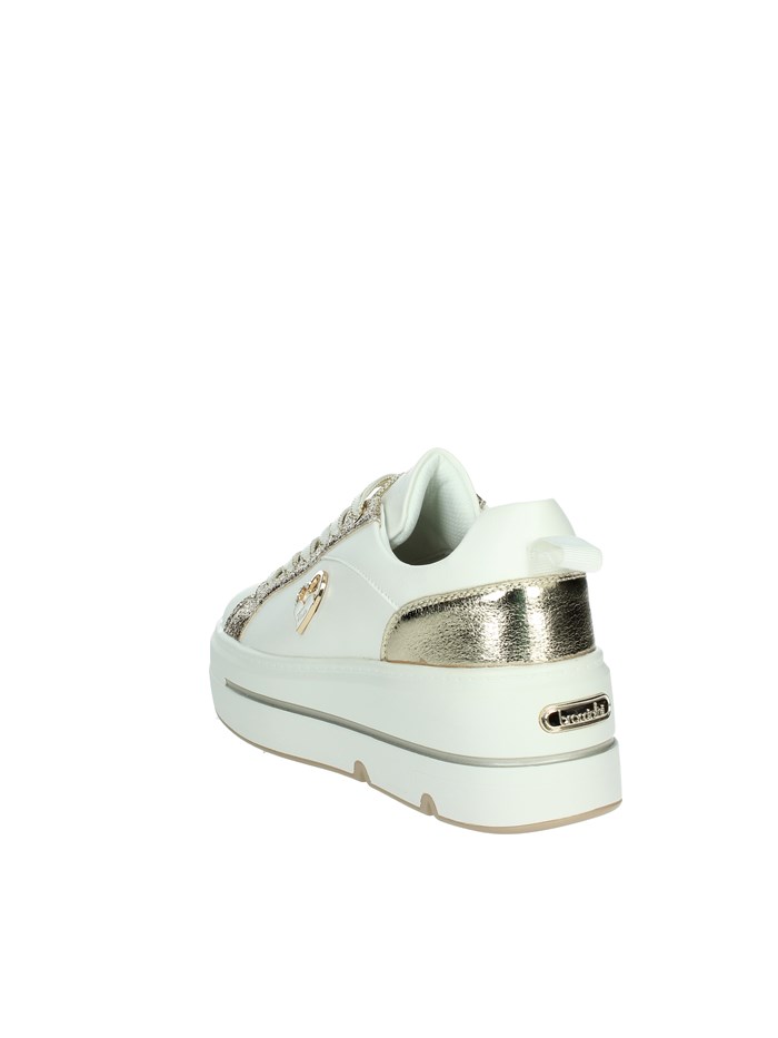 SNEAKERS BASSA BA139 BIANCO/ORO
