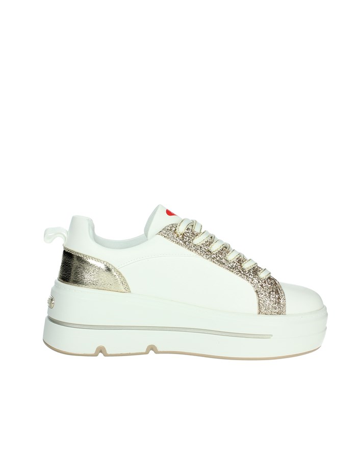 SNEAKERS BASSA BA139 BIANCO/ORO